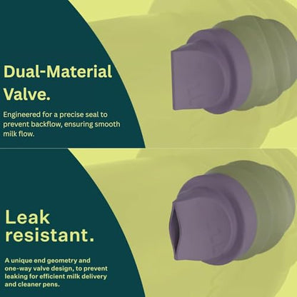 Pull-Through Calf Teat, Soft Rubber Replacement Nipples for Calf Feeders, Leak-Resistant Valve, 20–21.5mm Fit, Vanilla Scented, Durable Design (12 Pack)