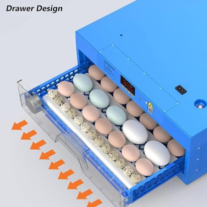 Automatic Eggs Incubator, Large Incubators for Hatching Eggs with Automatic Egg Turning & Temperature Control, Poultry Hatcher Machine for Chicken Duck Goose Quail Bird (128 Eggs) - size: 128 Eggs