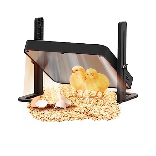 Brooder Heater Plate, 10.8"x 10.8" Chick Heating Plate,Chicken Brooder Heater with Ajustable Temperature,Height and Angle,Brooder Heater for Chicks,Ducklings and Reptiles, Suitable for 10-20 Chicks