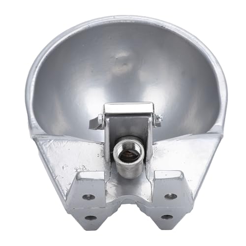 Automatic Livestock Water Bowl Water Trough Waterer Kit Heavy Duty Alloy Easy Installation with Rust Proof Float Valve for Cattle Goat Horse