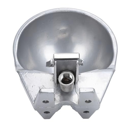 Automatic Livestock Water Bowl Water Trough Waterer Kit Heavy Duty Alloy Easy Installation with Rust Proof Float Valve for Cattle Goat Horse