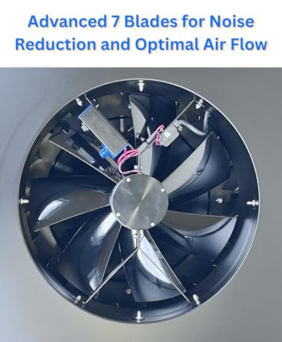 iLIVING HYBRID Ready Smart Thermostat Solar Roof Attic Exhaust Fan, 14", 40-Watt, 1150 CFM, Cools up to 2900 Sq.Ft. Coverage Area, Black - style: 14" Solar Hybrid Ready