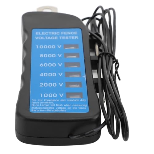 HEEPDD Digital Electric Fence Voltage Tester, ABS Handheld Voltmeter for Livestock Equipment and Farm Use Handicrafts