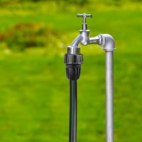 JAYEE Drip Irrigation Tubing Faucet Adapters, 8 Pcs Irrigation Hose Adapter for 3/4" to 1/2" Vinyl Tubing, 3/4 Inch Faucet Connector Adapter Drip Line Parts for Garden Sprinkler Lawn Systems - color: 8P Faucet Adapter