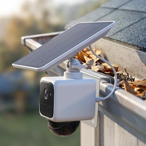 2 Pcs Heavy Duty Stainless Steel Gutter Mount for Security Camera, No-Drill Tool-Free Installation, Anti-Rust Outdoor Camera Bracket for 1/4'' Thread Hole (Silver)