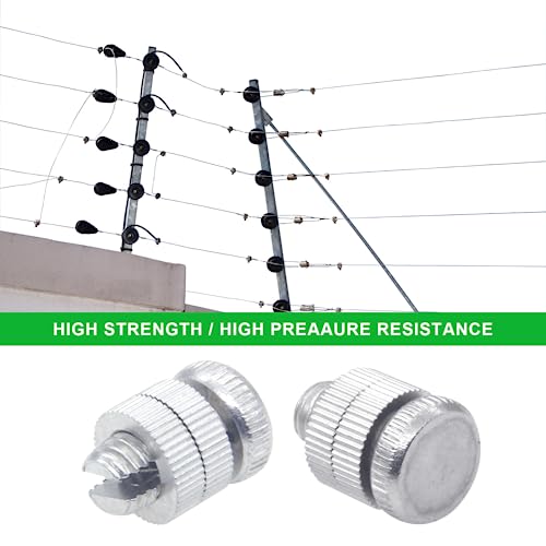 12 PCS Electric Fence Wire Connectors for 12-17 Gauge Aluminum Wire, Spool Galvanized Steel Wire, Poly Rope|Aluminum ALloy split bolts for Reliable Conductivity and Rust & cold Resistance