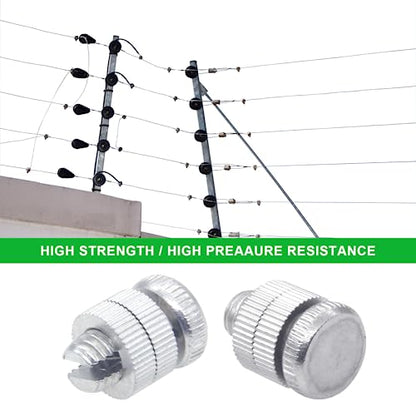 12 PCS Electric Fence Wire Connectors for 12-17 Gauge Aluminum Wire, Spool Galvanized Steel Wire, Poly Rope|Aluminum ALloy split bolts for Reliable Conductivity and Rust & cold Resistance