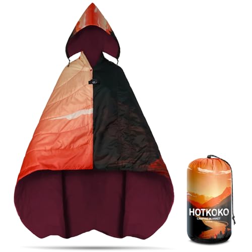 Waterproof Stadium Blanket, Fleece Camping Blanket Wearable Soft Warm Camp Blanket for Outdoor Camping, Picnic, Stadium, Sports, Beach, Car - color: Sunset River