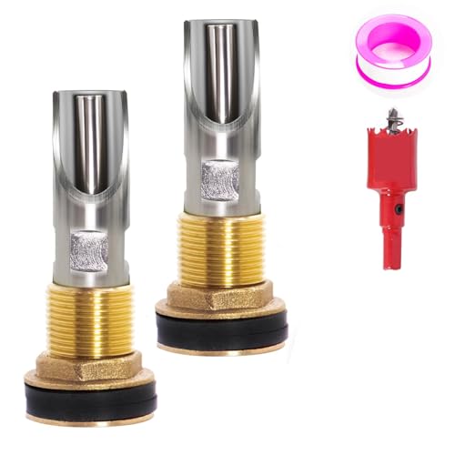 Stainless Steel Automatic Pig Nipple Drinkers for Barrel Kit Water Tank Connector Set for Hogs Goats Swine and Piglets Brass 2pcs - color: Brass, size: 2pcs