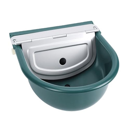 Cryfokt Automatic Livestock Waterer, Smart Water Level Sensor AntiOverflow Floating Valve Animal Water Bowl, Livestock Trough with Builtin Sensor and Floating Valve for Cattle