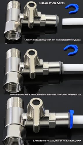 3/8" x 3/8" x 1/4" Reducing Tee Valve, Stainless Steel RO Water Fitting | stainless steel reducing tee for fridge RO, coffee & ice makers. Perfect step-down adapter for 3/8" to 1/4" water lines. - style: 3/8*3/8*1/4Three-Way Ball Valve