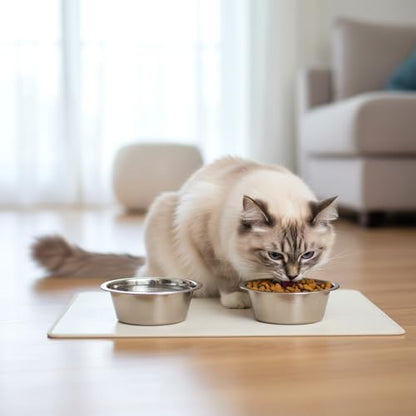2 Pack Metal Dog Bowls, Stainless Steel Dog Bowls, Metal Food and Water Dish, 5.1" Basic Pet Feed Bowl for Medium Dogs and Cat, Replacement Bowl for Elevated Stand, Dishwasher Safe Dish