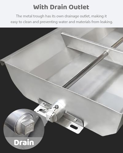 8 12 Holes Hog Feeder for Outside Heavy Duty, Livestock Guardian Dog Feeder Universal Bowl, Farm Goats Sheep Horses Alpacas Pig Trough Pan(12 Holes) - size: 12 holes