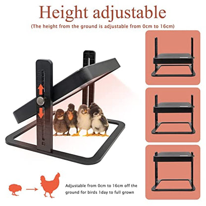 Chick Brooder Heating Plate, Brooder Heater for Chicks and Ducklings with Adjustable Height,Warms Up to 15 Chicks