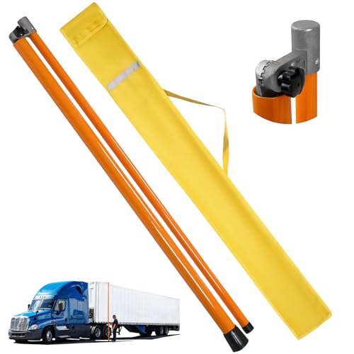20FT Load Height Measuring Stick, Imperial & Metric Measurement Sticks for Trucks, Car Hauler, Trailer, RV, Retractable Truck Height Stick with Carrying Bag - size: 20ft height stick