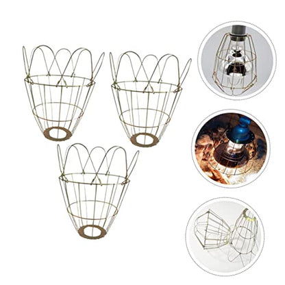 Mikikit 3Pcs Waterproof Heating Bulb Cages Heat-Resistant Lamp Covers for Chickens and Reptiles Sturdy Wear-Resistant Light Bulb Covers Household Supply