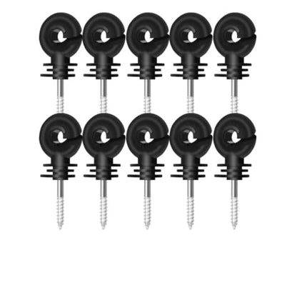 Electric Fencing Ring Insulators Garden Fencing Trellis Premium Electric Fence Insulators for Wire Connections Carbon Steel Insulator(10PCS) - size: 10PCS