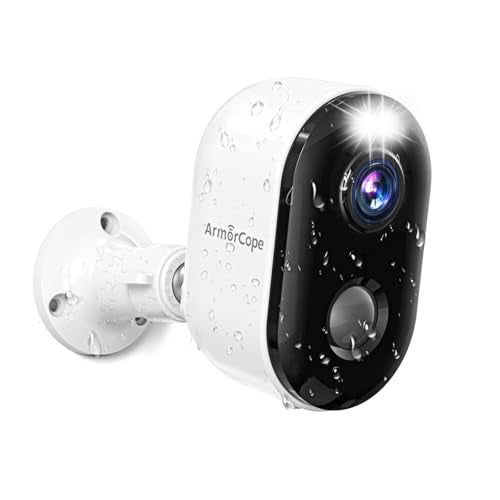 Security Cameras Wireless Outdoor, Battery Powered 2k Color Night Vision, AI Motion Detection Spotlight Siren, IP66 Weatherproof, 2-Way Talk, SD/Cloud Storage, 2.4Ghz WiFi Cameras for Home Security - style: 1 Pack