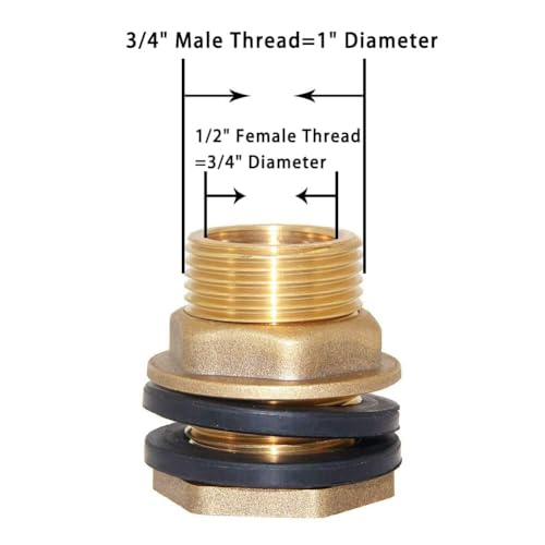 Joywayus 1PCS Stainless Steel Automatic Pig Nipple Water Drinker Feeder Waterer + 1PCS Brass Water Tank Connector Bulkhead Fitting + 1PCS Hole Opener Kit for Sows Piglets Drinking