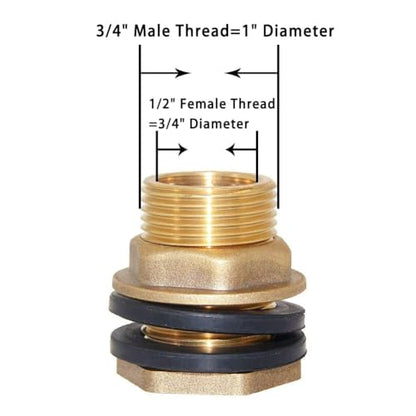 Joywayus 1PCS Stainless Steel Automatic Pig Nipple Water Drinker Feeder Waterer + 1PCS Brass Water Tank Connector Bulkhead Fitting + 1PCS Hole Opener Kit for Sows Piglets Drinking