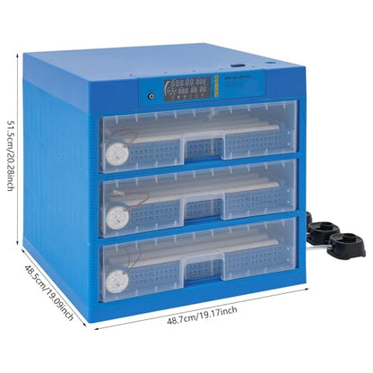 Digital Incubator with LED Display, 192 Egg Capacity Automatic Poultry Hatcher Machine-Automatic Turning & Humidity Control for Hatching Chicken Duck Quail Eggs.