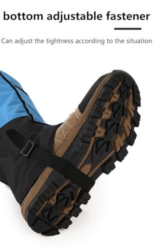 Winter Snow Gaiters for Hiking - Waterproof Ankle Covers for Snow Trekking, Skiing - Universal Fit Men Women - color: Navy Blue