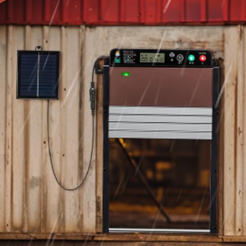 Solar Powered Chicken Door Opener, Automatic Chicken Coop Door
