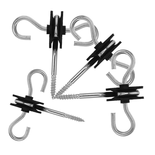 4pcs Electric Fence Gate Handle Kit Screw-in Insulators for Posts Essential Farm Fence Installation Accessories for Garden and Ranch Fencing