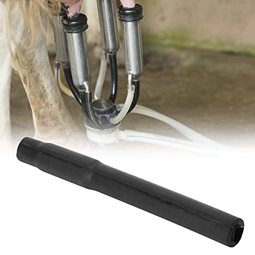 Gavigain Milking Machine Short Tube Set 4PCS Leak Resistant Food Grade Rubber Milk Hose Replacement for Cow Goat Dairy Farm Milker Accessories Black - color: Black