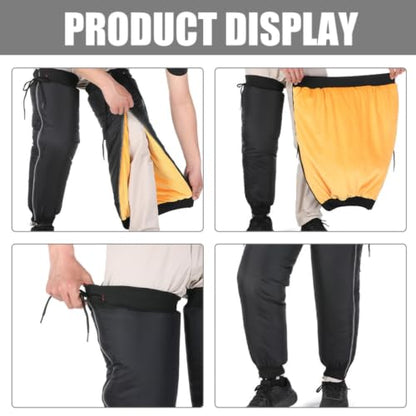 1 Pair Hiking Leg Gaiters Windproof Calf Sleeve with Comfortable Pu and Lint Material for Backpacking and Nighttime Riding Outdoor Leg Protection