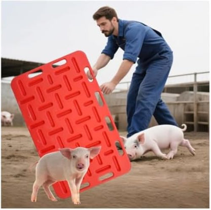 Lightweight Pig Sorting Panels, 30in 38'' 48 Inch Long Portable Livestock Sorting Panel for Farms & Ranches, One-Piece Molding Safety Hog Panels Easy to Hold & Carry - size: Large