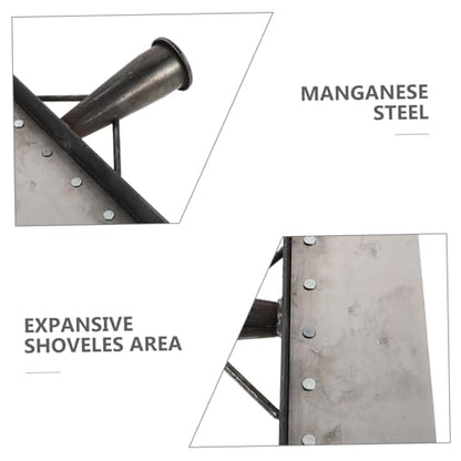 Outanaya Livestock Manure Scraper Shovel for Poultry and Pig Farm Cleaning 38cm Manganese Steel Heavy Duty Metal Dung Scraper for Barn and Stable Maintenance