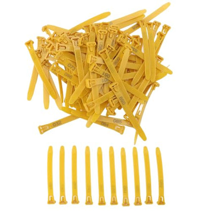ZJchao Chicken Leg Bands, Adjustable Plastic Poultry Identification Leg Rings with Clear Colorfast Number Engraving for Duck Goose Chicken (Yellow) - color: Yellow