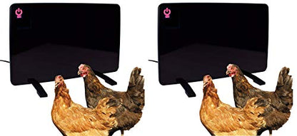 Cozy Products Safe Chicken Coop Pet Heater 200W Flat Panel Technology, One Size, Black (Pack of 2)