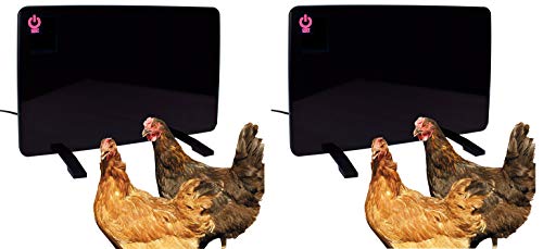 Cozy Products Safe Chicken Coop Pet Heater 200W Flat Panel Technology, One Size, Black (Pack of 2)