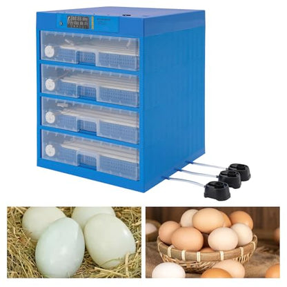 256 Eggs Incubator, Intelligent Automatic Egg Rotating Incubator with Auto Turning and Temperature Humidity Control, Automatic Digital Poultry Hatcher Machine for Chicken Duck Quail Eggs - size: 256 Eggs