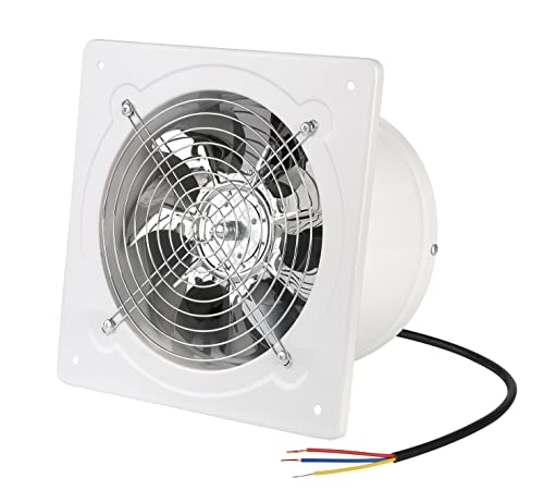 Nalle 8 inch Exhaust Fan Through Wall Extractor Exhaust Ventilation Fan 110V Exhaust Smoke Fan Ventilation for Kitchen, Bathroom,laundry room,Toilets, Garage, Shopping Mall and Office (500 CFM/White) - size: 8 Inch / 500 CFM / White