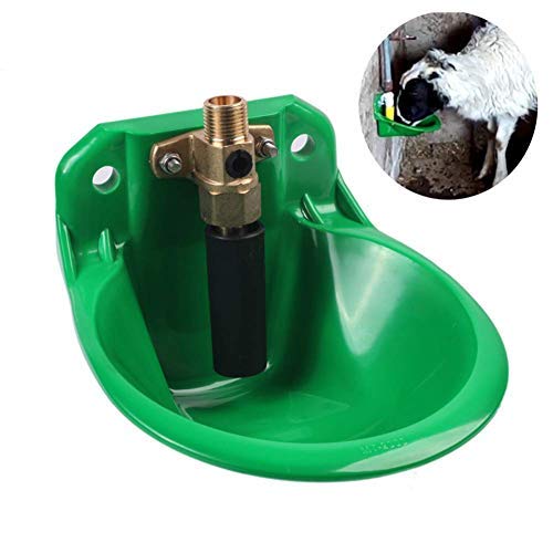 Automatic Sheep Water Bowl Copper nuzzled Valve Auto Fill Goat Waterer | Livestock Water Trough For Horse Pig Hog Cow, Self-Filling Cattle Water Tank ,Water Sewage Separator Vertical Bucket Drinker
