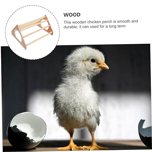 Wooden Chicken Perch Stand for Birds Adjustable Height Chicken Training Stand Natural Material for Parrots and Small Birds
