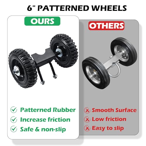 6" Wheels Rolling Gate Hardware Kit for Chain Link Gate | Sliding Gate Hardware | Sliding Gate Kit | Farm Gate Hardware - style: Pipe Mount