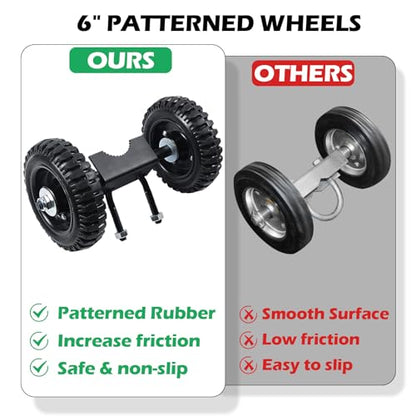 6" Wheels Rolling Gate Hardware Kit for Chain Link Gate | Sliding Gate Hardware | Sliding Gate Kit | Farm Gate Hardware - style: Pipe Mount