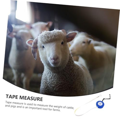 Animal Weight Measuring Tape 2.5m Blue Pig Cattle Goat Body Tape Measure for Livestock Chest Girth and Weight Measurement Farm Use Style