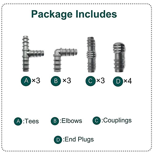 Soaker Hose 1/2" 100ft Rubber Garden Soaker Hoses Kit, Water Seeper Round Drip Hose, Heavy Duty Drip Irrigation Hose For Vegetable, Lawn, Plants and Trees Watering - size: 1/2inch 100ft Brass