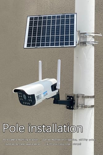Stainless Steel Surveillance Camera Mounting Bracket, Pole Bracket, Camera Housing Bracket, No Drilling Required, Adjustable, Easy Installation, Surveillance Camera, Cylindrical Bracket (201-2) - color: 201-2