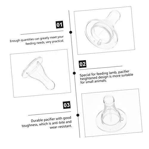 HANABASS 10pcs Silicone Goat Nipples for Lamb Feeding Wear-Resistant Pacifiers for Young Livestock Easy to Use Nursing Bottles Replacement for Old Nipples