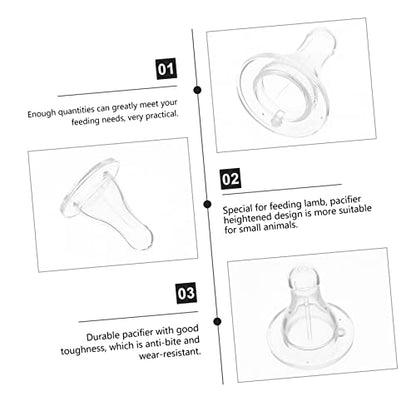 HANABASS 10pcs Silicone Goat Nipples for Lamb Feeding Wear-Resistant Pacifiers for Young Livestock Easy to Use Nursing Bottles Replacement for Old Nipples