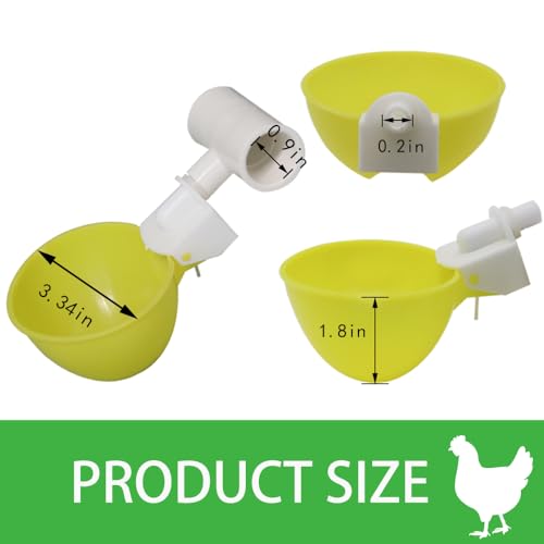 Automatic Chicken Waterer with Nuts 12Sets Bird Drinker Cups Watering System for Quail Pigeon Poultry Drinking