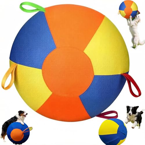 Herding Ball Indestructible for Dogs Horses,Giant Tear-Resistant Inflatable Herding Ball for Dogs Large with Protective Nylon Cover and Air Pump,Inflatable Pet Training Balls (Type C 25cm Dia.) - color: Type C 25cm Dia.