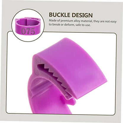Kisangel 100pcs Chicken Leg Bands Numbered Leg Rings for Poultry Easy Identification Lightweight - color: Purple