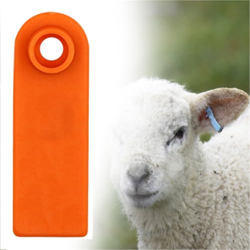 Cattle Ear Tags Blank, 7/10" 8/5" 12/5" Width Livestock ID Ear Tags, 100 Pcs Plastic Animal Tagging for Herd Tracking & Monitoring, Flexible(L W 3in x 12/5in) - size: L W 3in x 12/5in